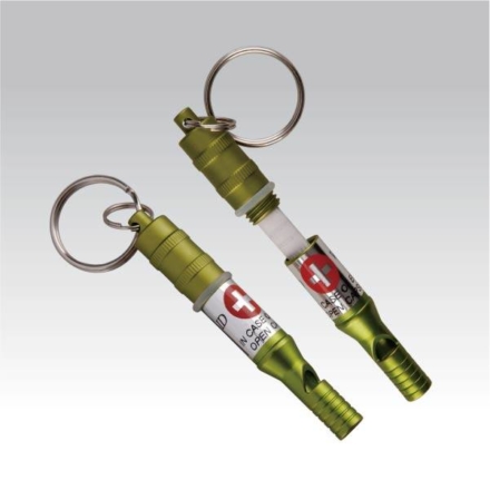 Munkees Emergency capsule en fluit sleutelhanger