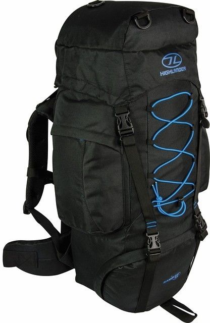 Highlander Rambler 66 liter backpack zwart blauw