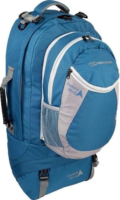 Highlander Explorer 45+15l travelbag blauw