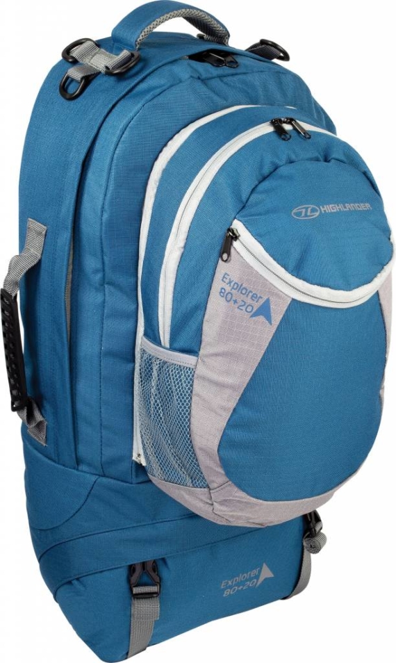 Highlander Explorer 80+20l travelbag blauw