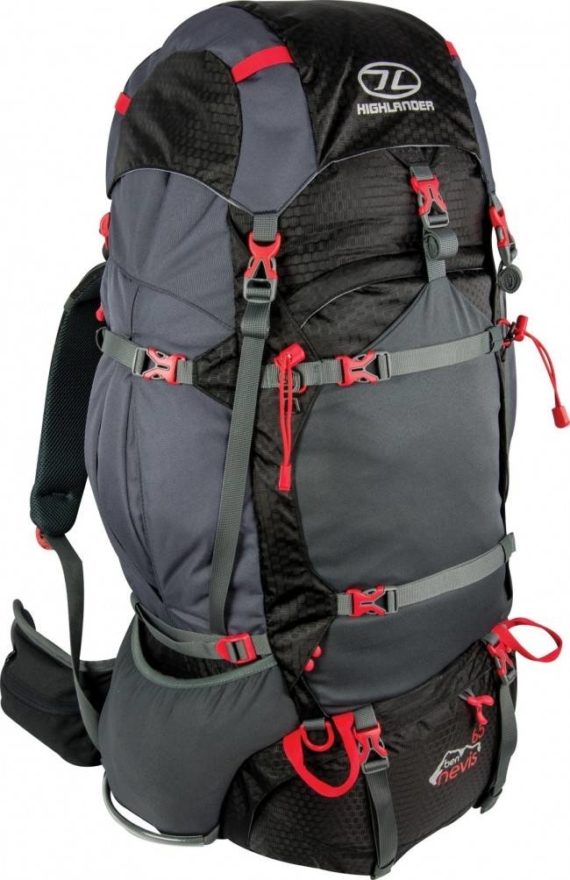 Highlander Ben Nevis 65L backpack zwart