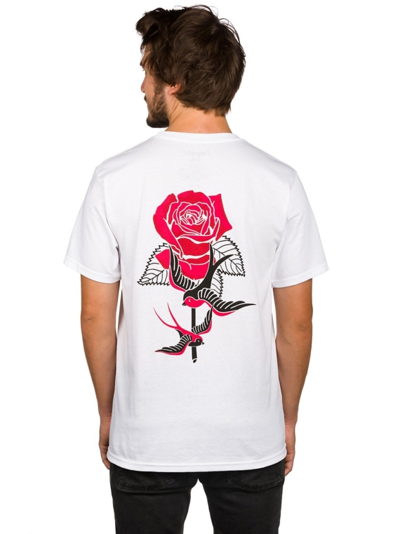 Empyre Swallows and Roses T-Shirt wit