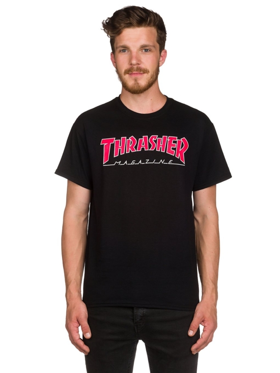 Thrasher Outlined T-Shirt zwart