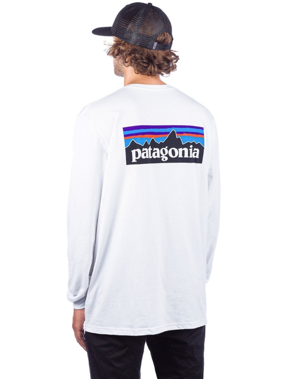 Patagonia P-6 Logo Responsibili Long Sleeve T-Shirt wit