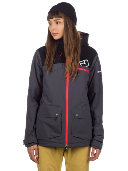 Ortovox 2L Swisswool Andermatt Ski jas zwart