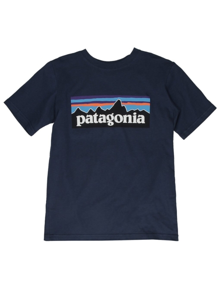 Patagonia P-6 Logo Organic T-Shirt blauw