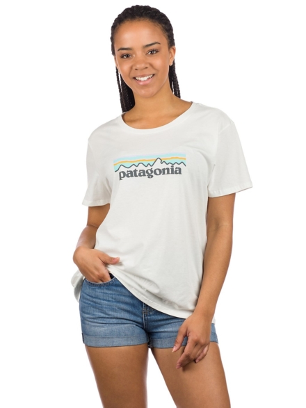 Patagonia Pastel P-6 Logo Organic Crew T-Shirt wit