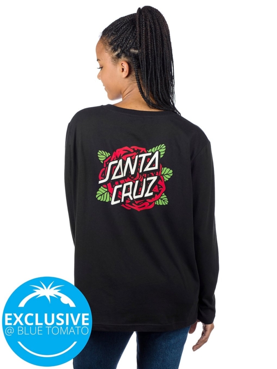 Santa Cruz Rose Dot Long Sleeve T-Shirt zwart