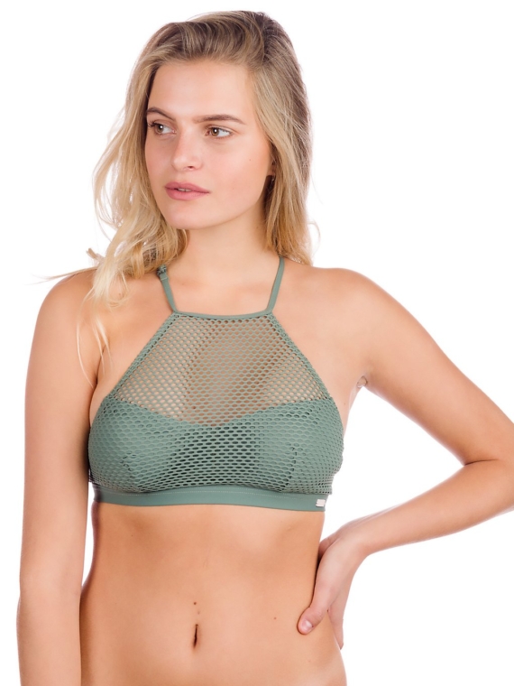 Roxy Garden Summers Full Crop Bikini Top groen