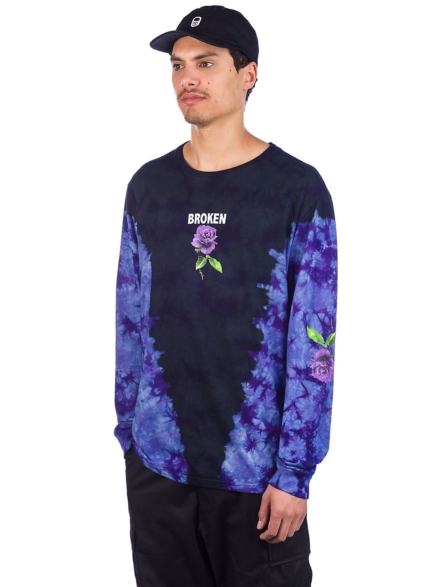 Broken Promises Thornless Tie Dye Long Sleeve T-Shirt zwart