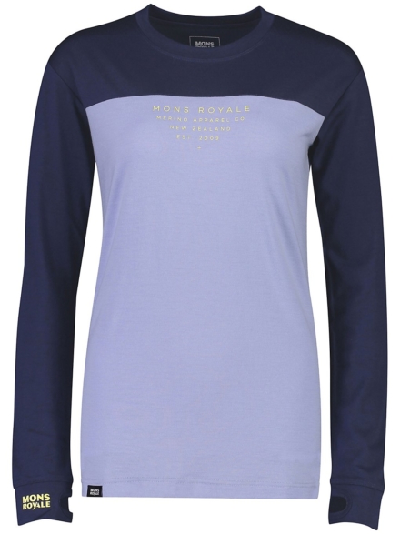 Mons Royale Merino Yotei Bf Tech t-shirt met lange mouwen blauw