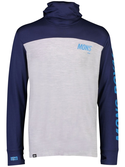 Mons Royale Merino Yotei Powder Tech t-shirt met lange mouwen blauw