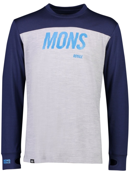 Mons Royale Merino Yotei Tech t-shirt met lange mouwen blauw