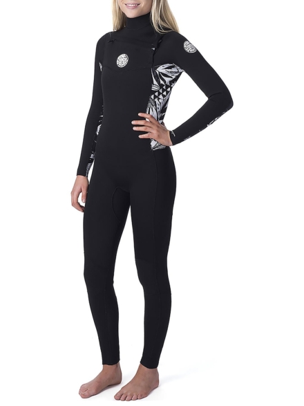 Rip Curl Dawn Patrol 4/3 GB Chest Zip Wetsuit zwart