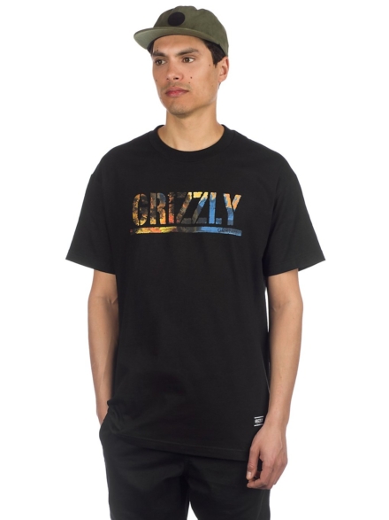 Grizzly Stamped Scenic T-Shirt zwart