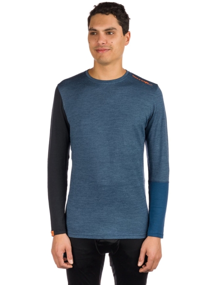 Ortovox Merino 185 Rock'n'Wool Tech t-shirt met lange mouwen blauw