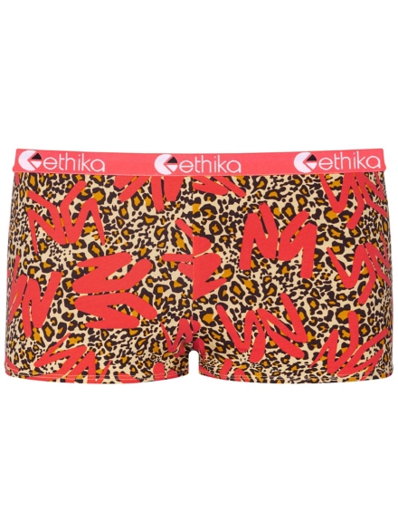 Ethika Ym Leopard Shorty ondergoed rood