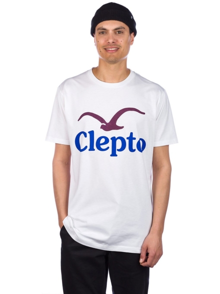 Cleptomanicx Big C.I. T-Shirt wit