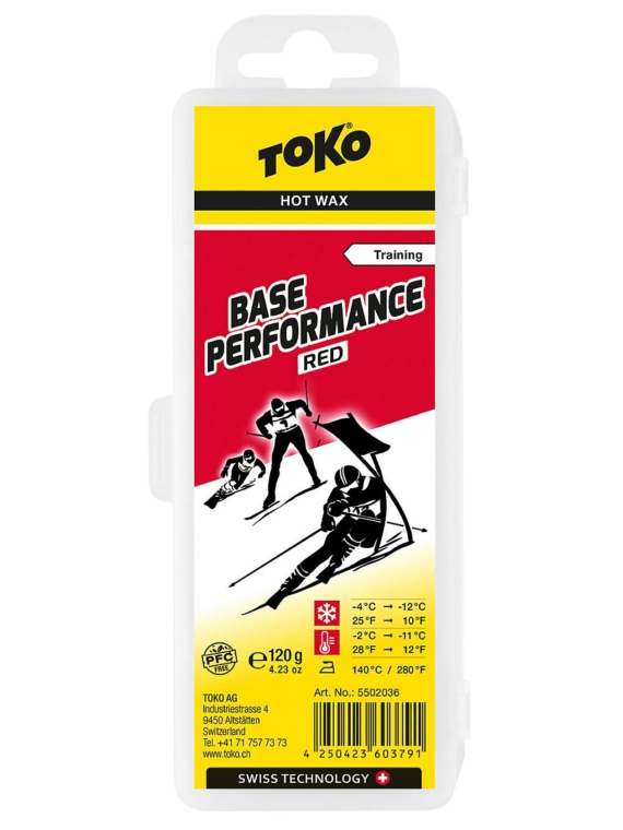 Toko Base Performance 120g Red -4°C / -12°Wax patroon