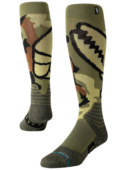 Stance Camo Grab Tech skisokken groen