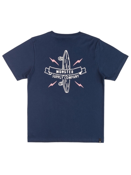 Munsterkids Logo T-Shirt met lange mouwen blauw