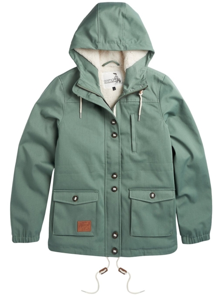 Animal Shortayed Parka groen