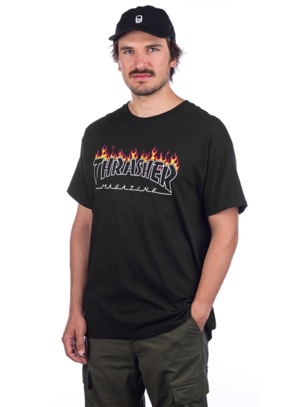 Thrasher Scorched Outline T-Shirt zwart