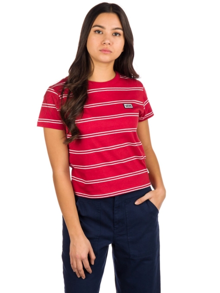 Vans Spacey Stripe T-Shirt rood