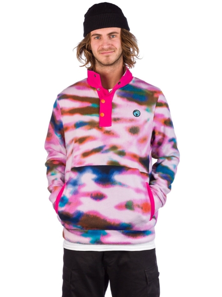 t-shirtnage Tie Dye Polar Fleece Pullover paars