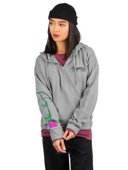 Broken Promises Misery 1/4 Zip Hoodie grijs