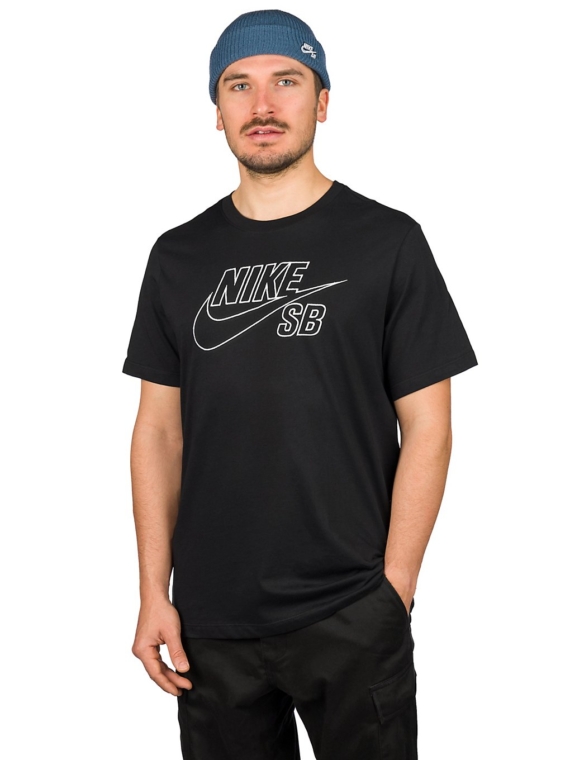Nike SB Logo Embroidery T-Shirt zwart