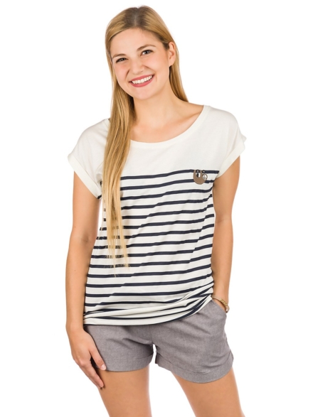 Iriedaily Slothy Stripe T-Shirt wit