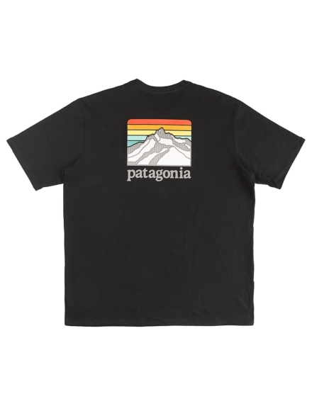 Patagonia Line Logo Ridge Pocket Responsib T-Shirt zwart