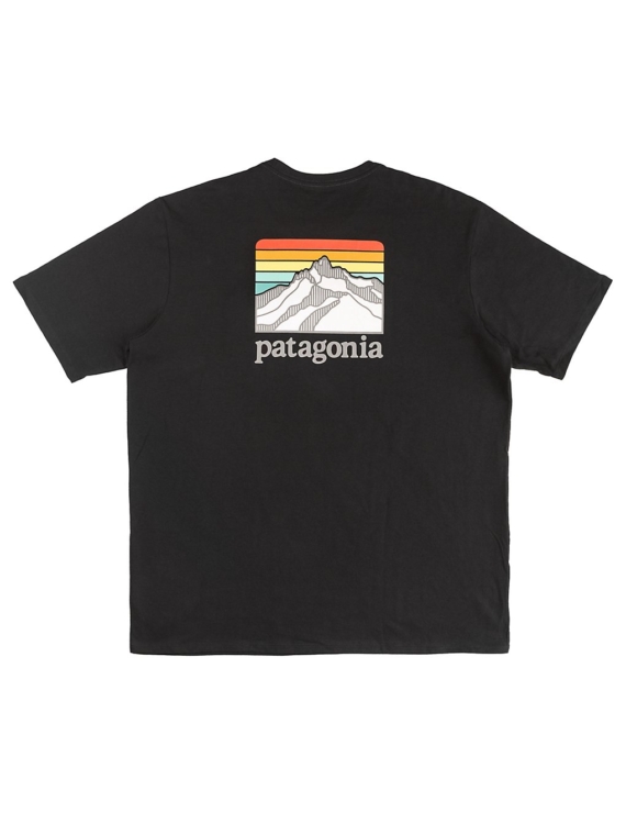 Patagonia Line Logo Ridge Pocket Responsib T-Shirt zwart