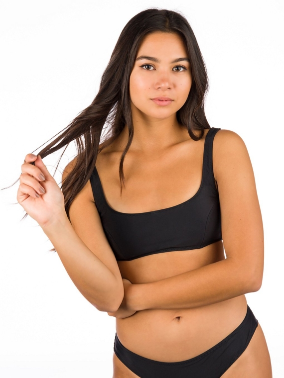Volcom Simply Solid Scoop Bikini Top zwart