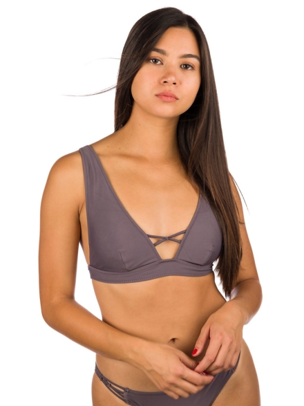 Volcom Simply Solid Halter Bikini Top grijs