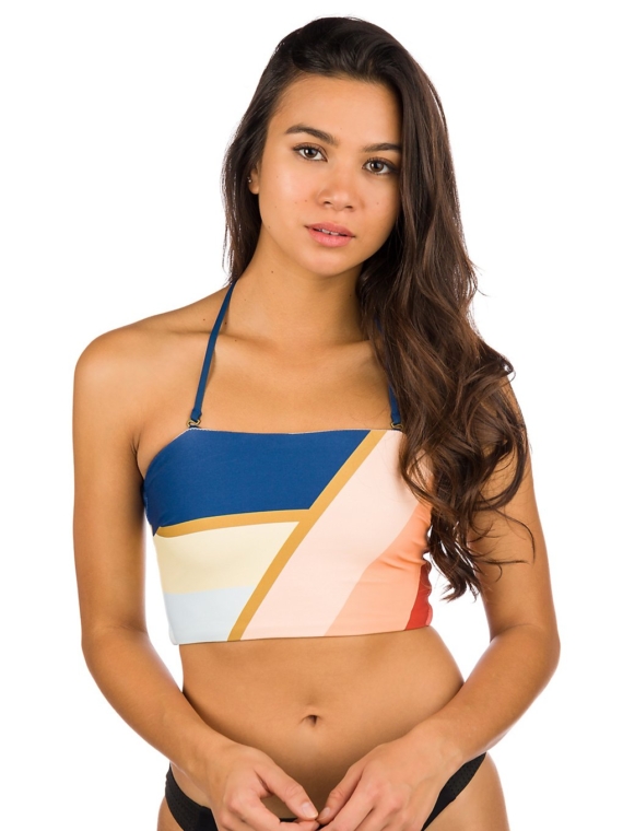 Rip Curl Sunsetters Block Bandeau Bikini Top roze
