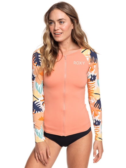 Roxy Swim The Sea Zip Longsleeve Lycra oranje