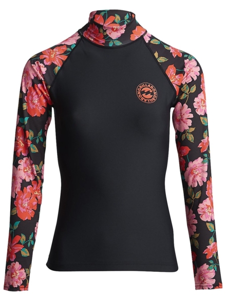 Billabong Flower Longsleeve Lycra zwart
