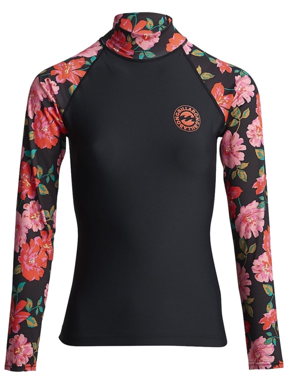 Billabong Flower Longsleeve Lycra zwart