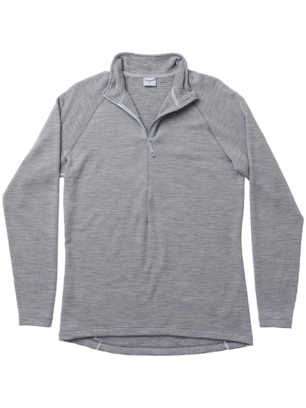 Houdini Wooler Halfzip Tech t-shirt met lange mouwen grijs