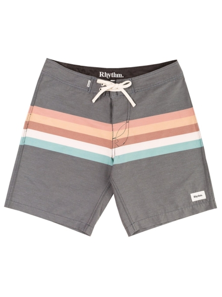 Rhythm Retro Stripe Boardshorts zwart