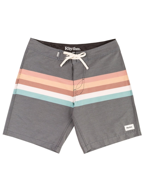 Rhythm Retro Stripe Boardshorts zwart