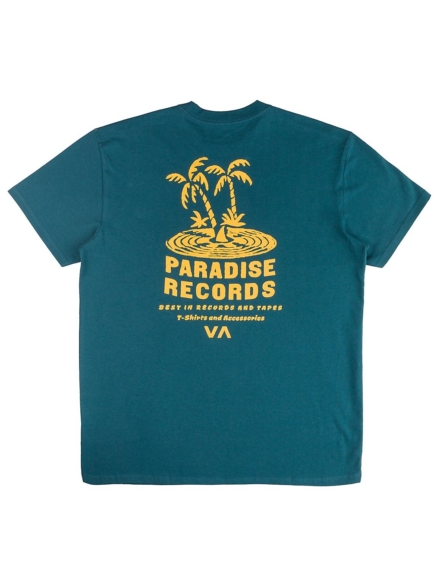 RVCA Paradise Records T-Shirt blauw