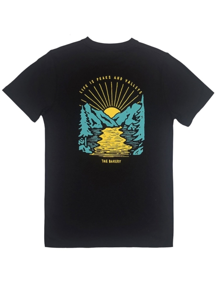 The Bakery Peaks And Valleys T-Shirt zwart