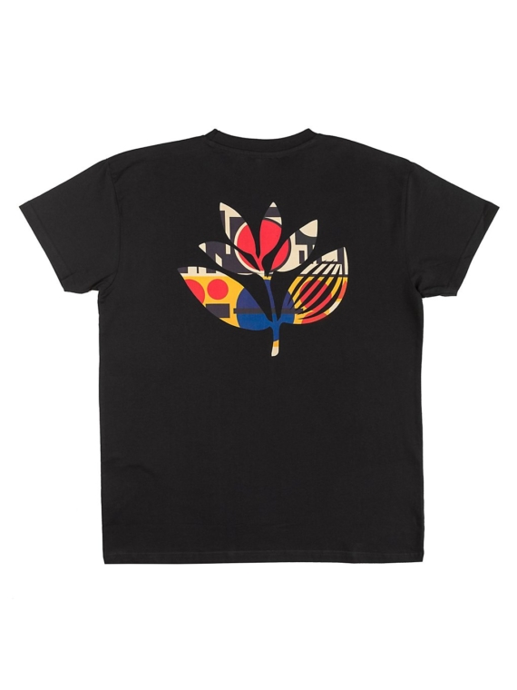Magenta Shapes Plant T-Shirt zwart
