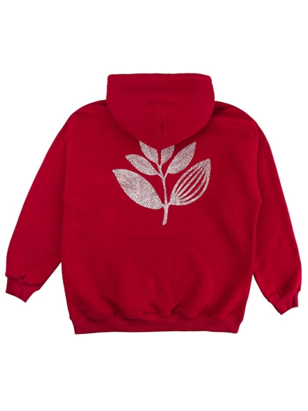 Magenta Points Plant Hoodie rood