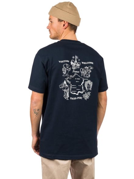 Pass Port France T-Shirt blauw