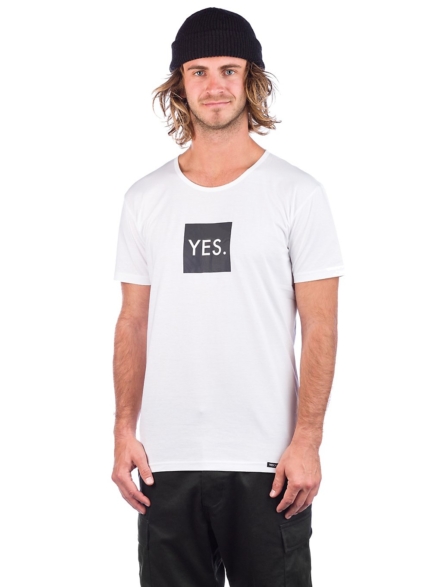 YES Box Logo T-Shirt wit