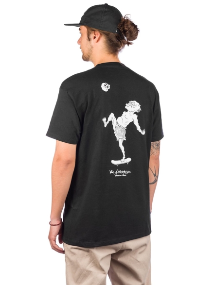 Temple of Skate Kickflip T-Shirt zwart